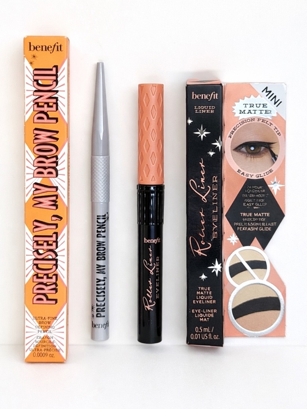 Benefit Mini Roller Liner + Precisely My Brow Deluxe Sample Bundle NWT